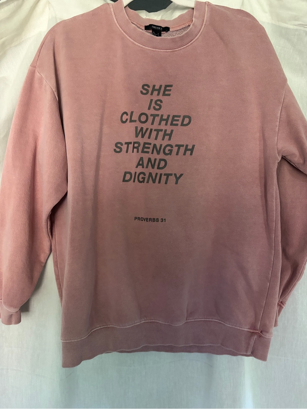Forever 21 Dusty Pink Crewneck Sweatshirt